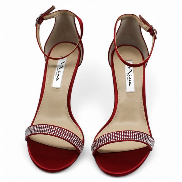 Veniza Womens Leather Open Toe Evening Heels - Picture 2 of 8